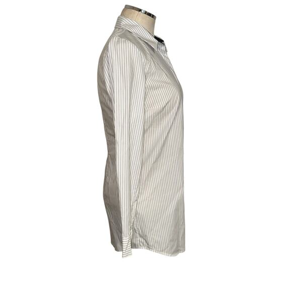 Jil Sander Women's Collared Striped Button-Up Shirt in Blue/White Size 36 - Picture 3 of 10